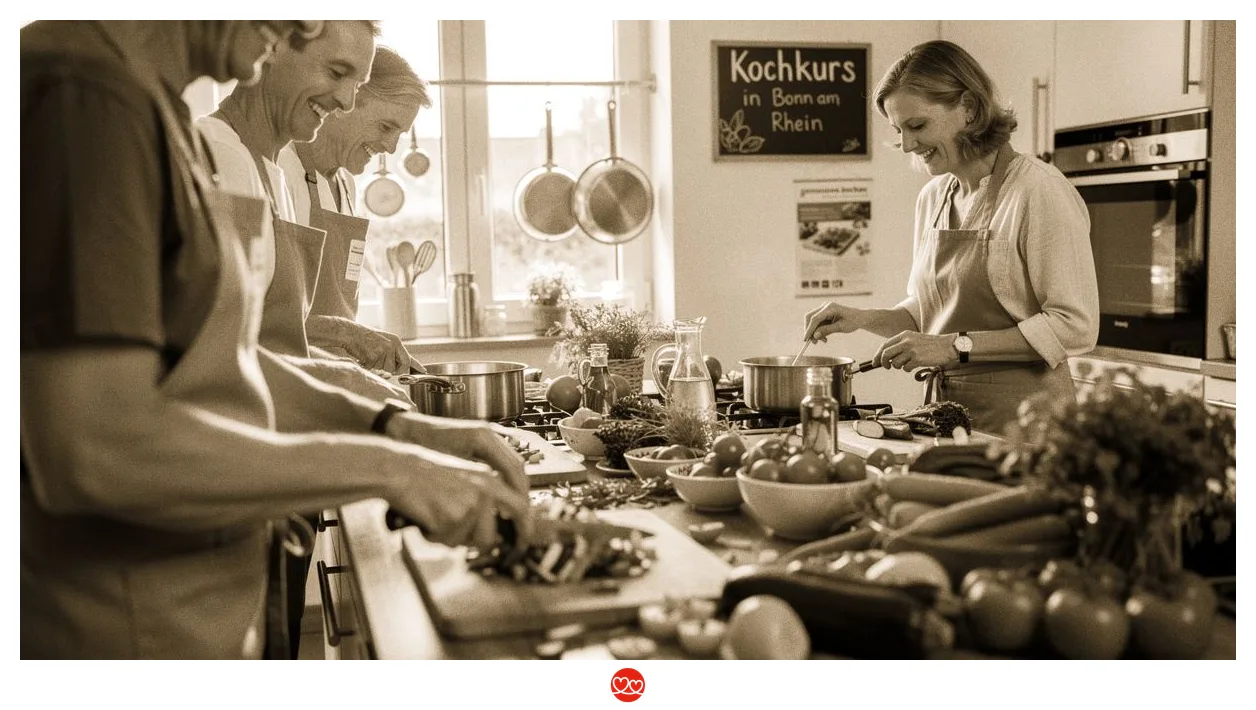 Kochkurs Bonn: Menschen kochen gemeinsam in einer modernen Küche