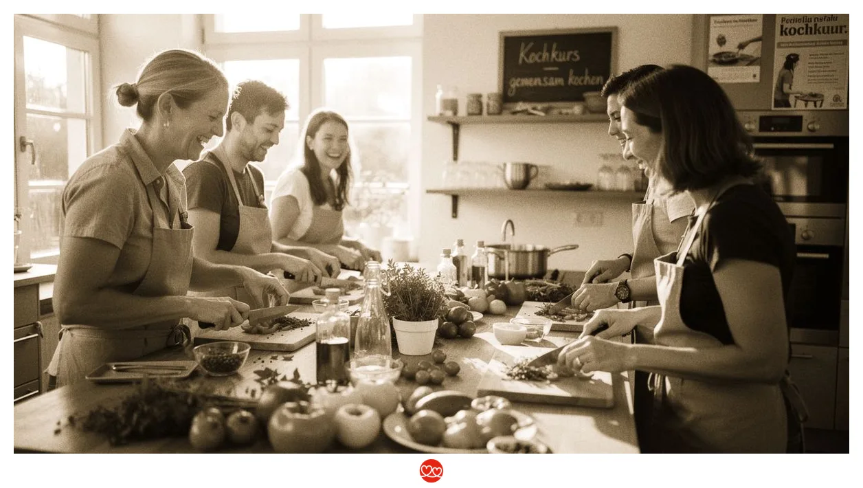 Kochkurs Freiburg: Menschen kochen gemeinsam in einer modernen Küche